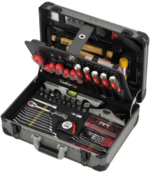 JET Aluminium Verktøykasse 118 stk. 1/4" + 1/2"
